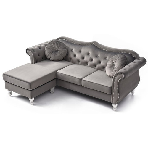 Glory Furniture Hollywood Dark Gray Navy Blue Sectionals