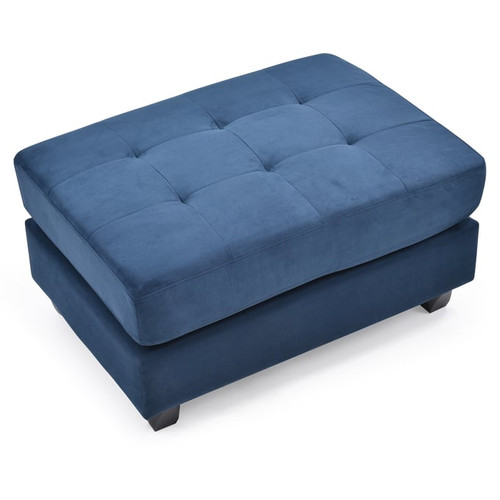 Glory Furniture Malone Contemporary Navy Blue Ottomans