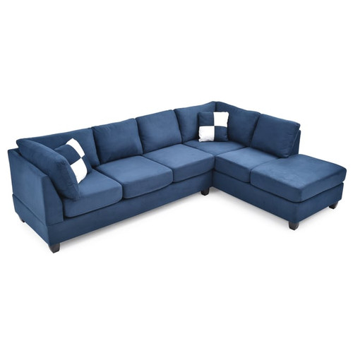 Glory Furniture Malone Contemporary Navy Blue Sectionals