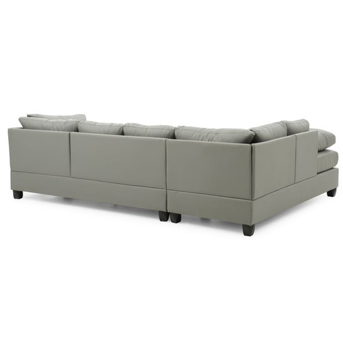 Glory Furniture Malone Contemporary Gray Faux Leather Sectionals