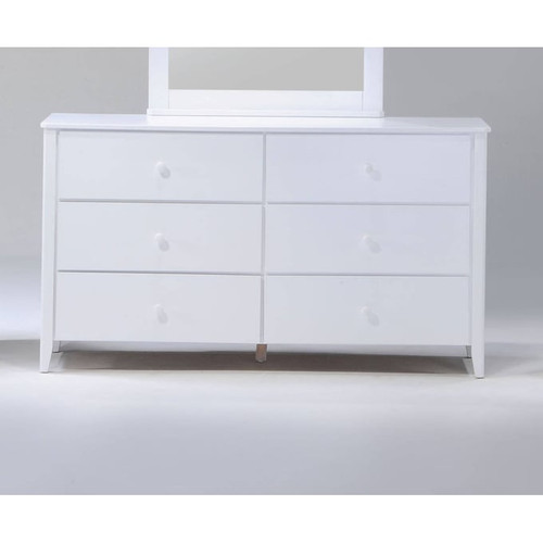 Night And Day Furniture Zest White Six Drawers Dresser