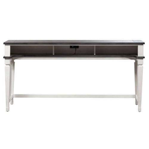 Liberty Allyson Park Wirebrushed White Console Bar Table