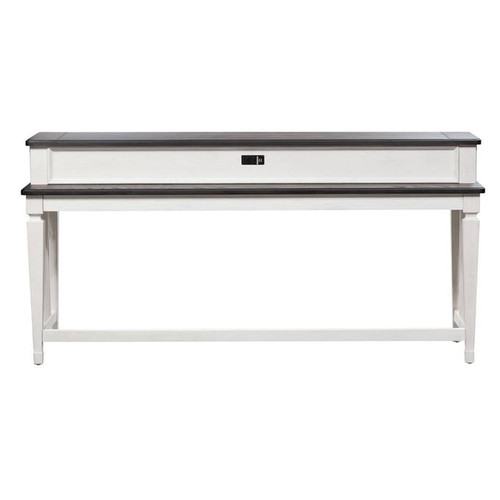 Liberty Allyson Park Wirebrushed White Console Bar Table