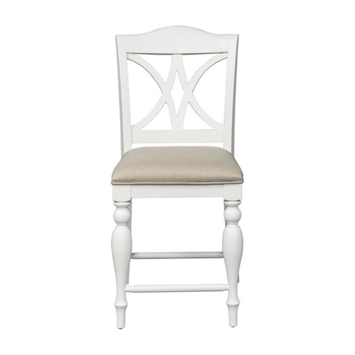 2 Liberty Summer House White Splat Back Counter Chairs