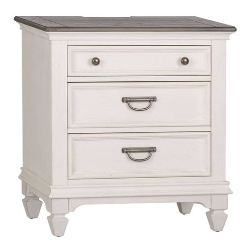 Liberty Allyson Park Wirebrushed White Night Stand