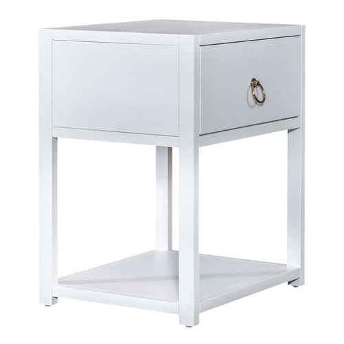 Liberty East End White 1 Shelf Accent Table