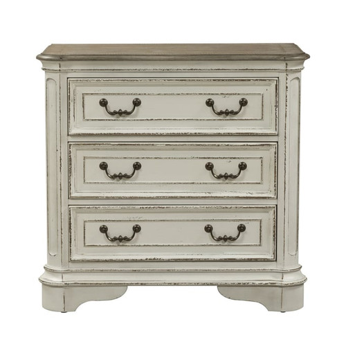 Liberty Magnolia Manor Antique White 3 Drawer Bedside Chest