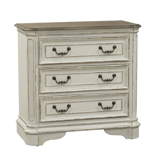 Liberty Magnolia Manor Antique White 3 Drawer Bedside Chest