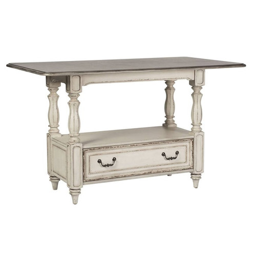 Liberty Magnolia Manor Antique White Wood Gathering Table