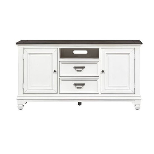 Liberty Allyson Park Wirebrushed White 56 Inch TV Console