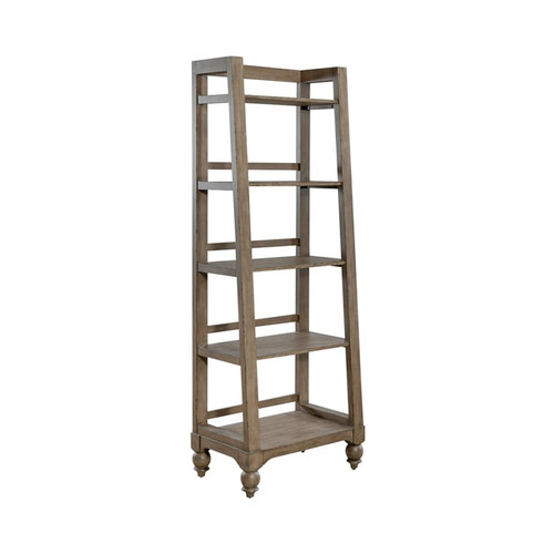 Liberty Americana Farmhouse Dusty Taupe Leaning Pier Bookcase