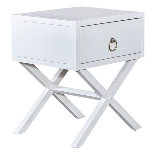 Liberty East End White 1 Drawer Accent Table