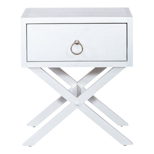 Liberty East End White 1 Drawer Accent Table