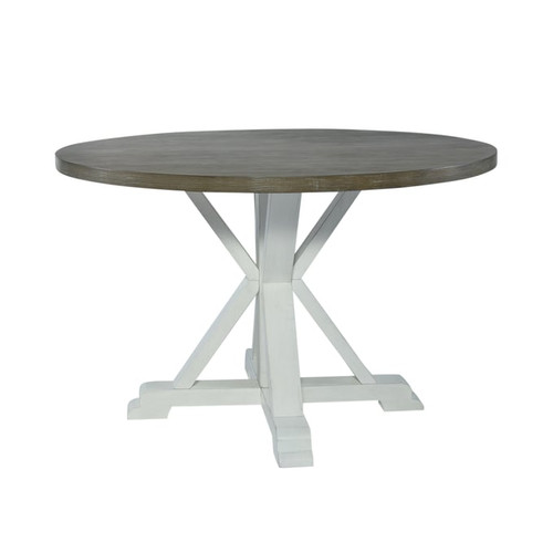 Liberty Lakeshore White Single Pedestal Table