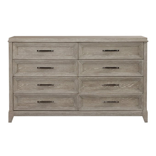 Liberty Belmar Washed Taupe Silver Champagne 8 Drawers Dresser
