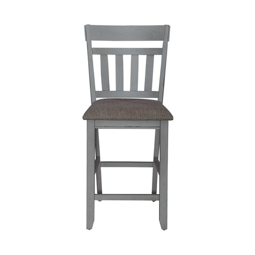 2 Liberty Newport Smokey Grey Splat Back Counter Chairs