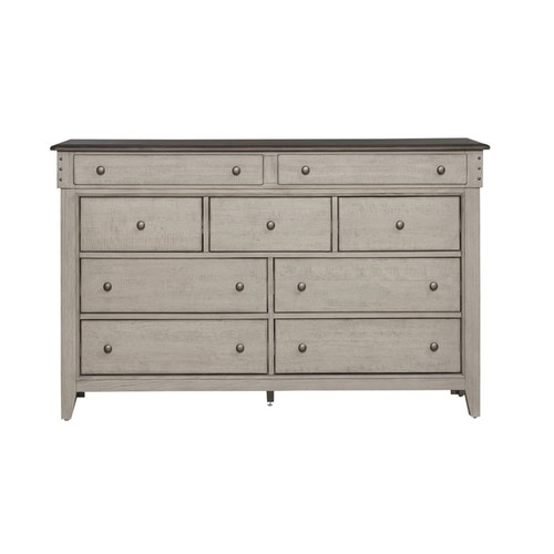 Liberty Ivy Hollow Weathered Linen Dusty Taupe 9 Drawers Dresser