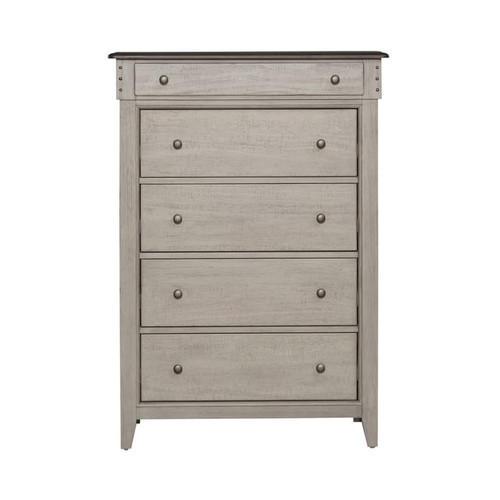 Liberty Ivy Hollow Weathered Linen Dusty Taupe 5 Drawers Chest