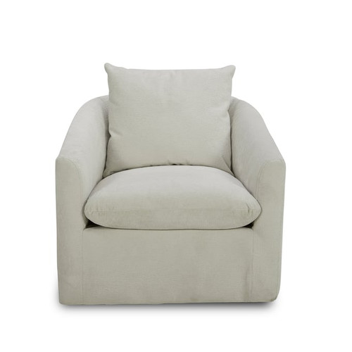 Liberty Saxton Ivory Upholstered Swivel Accent Chair