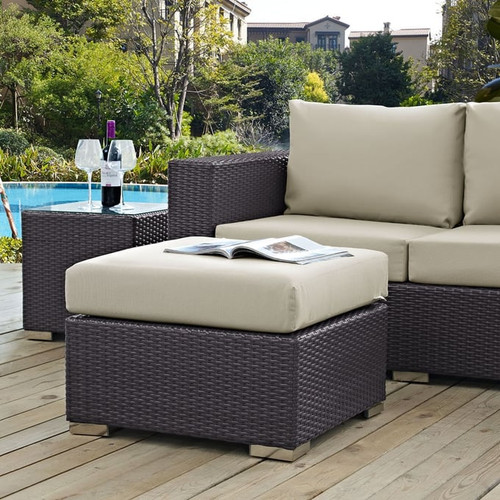 Modway Furniture Convene Outdoor Patio Square Ottomans