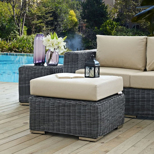 Modway Furniture Summon Outdoor Patio Ottomans