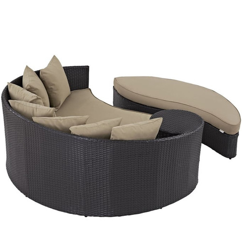 Modway Furniture Convene Espresso Outdoor Patio Daybeds