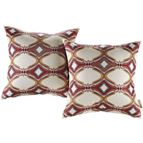 Modway Furniture Red Outdoor Patio Pillows