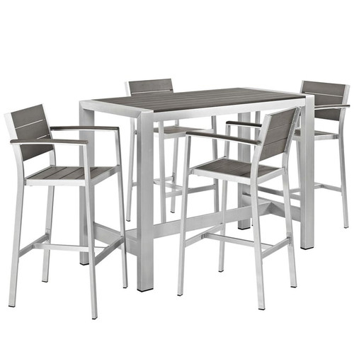 Modway Furniture Shore 5pc Outdoor Dining Set