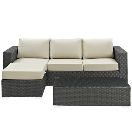 Modway Furniture Sojourn 3pc Outdoor Sectionals
