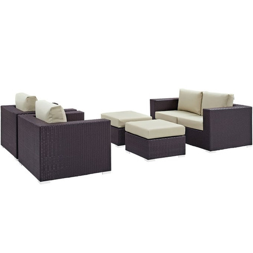 Modway Furniture Convene 5pc Outdoor Patio Sofa Sets