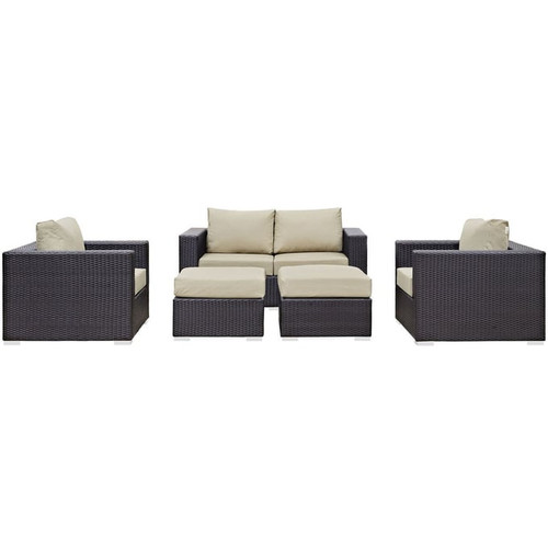 Modway Furniture Convene 5pc Outdoor Patio Sofa Sets