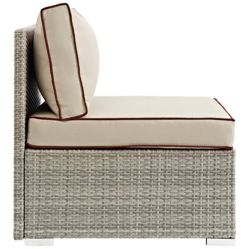 Modway Furniture Repose Beige Outdoor Patio Armless Chairs