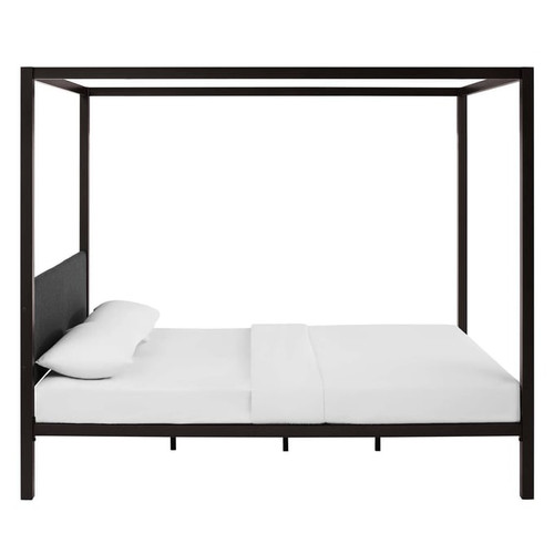 Modway Furniture Raina Brown Gray Queen Canopy Bed Frames