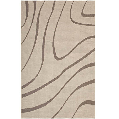 Modway Furniture Surge Beige Swirl Abstract Area Rug - 8 x 10