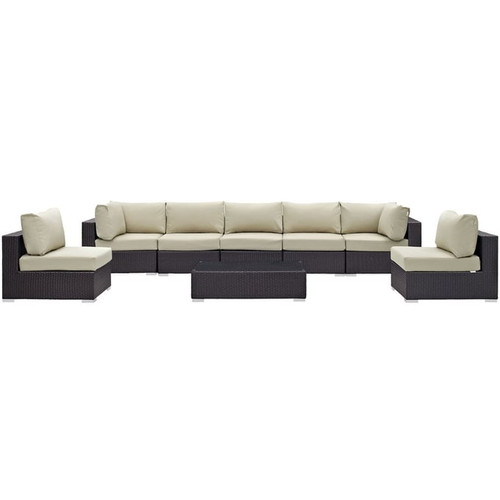 Modway Furniture Convene Fabric 8pc Outdoor Sofa Sets