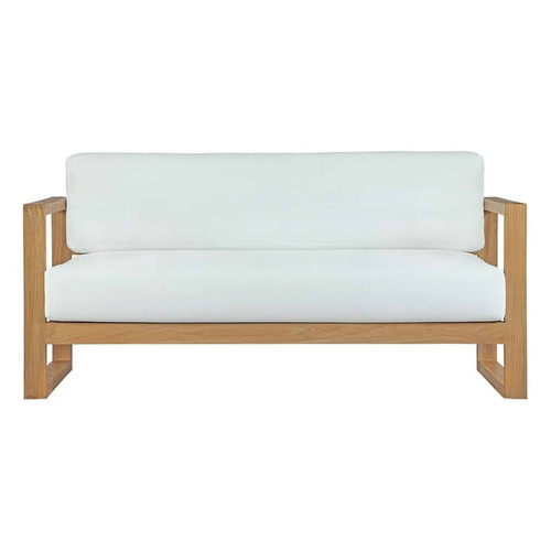 Modway Furniture Upland White Outdoor Patio Teak Sofa