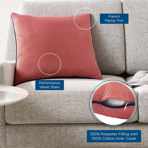 Modway Furniture Accentuate Velvet 18 Inch Throw Pillows
