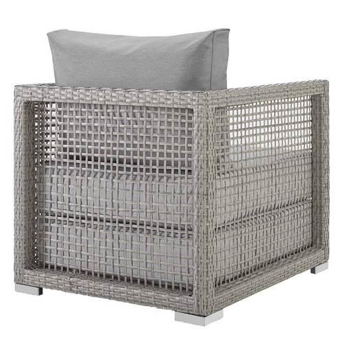 Modway Furniture Aura Gray Rattan Outdoor Patio Armchairs