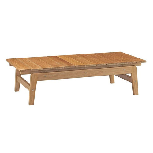 Modway Furniture Bayport Natural Outdoor Patio Teak Coffee Table