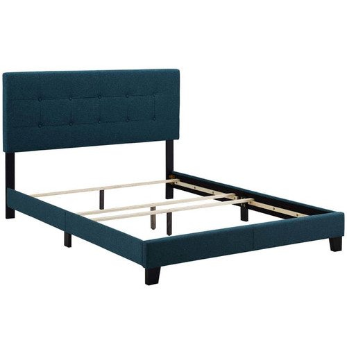 Modway Furniture Amira Azure Queen Upholstered Fabric Beds