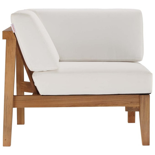 Modway Furniture Bayport Natural White Outdoor Patio Corner Chair