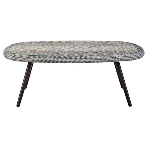 Modway Furniture Endeavor Gray Outdoor Patio Wicker Rattan Coffee Table
