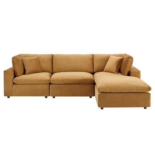 Modway Furniture Commix Velvet 4pc Sectionals