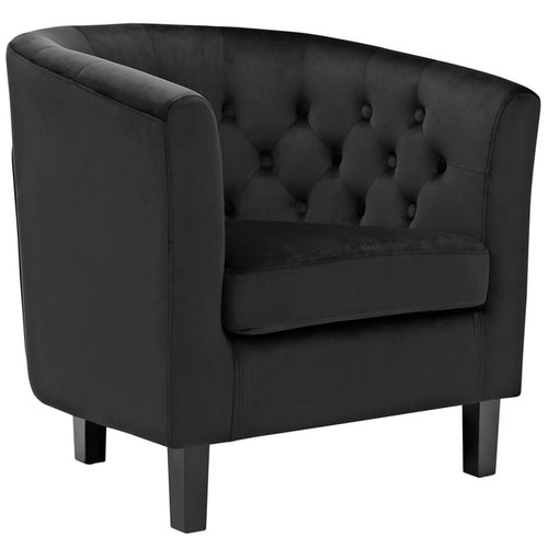 Modway Furniture Prospect Black Velvet Armchairs