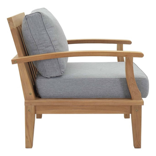 Modway Furniture Marina Gray Outdoor Teak Armchairs