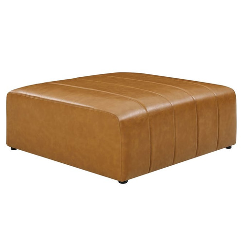 Modway Furniture Bartlett Tan Leather Ottoman