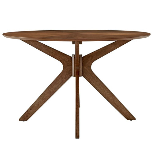 Modway Furniture Crossroads Walnut 47 Inch Round Dining Table