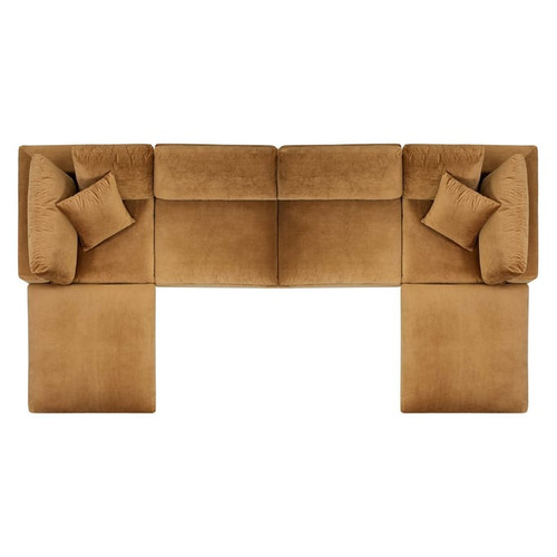 Modway Furniture Commix 6pc Sectional with Ottomans
