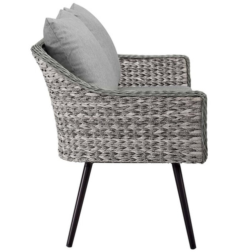 Modway Furniture Endeavor Gray Outdoor Patio Loveseat