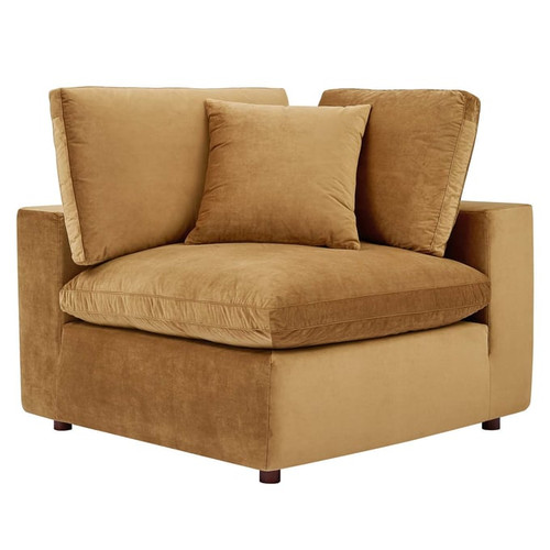 Modway Furniture Commix Velvet 5pc Armless Sectionals